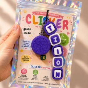 Personalized Acrylic Name Keychain with Alphabet Beads (5 Letters)
